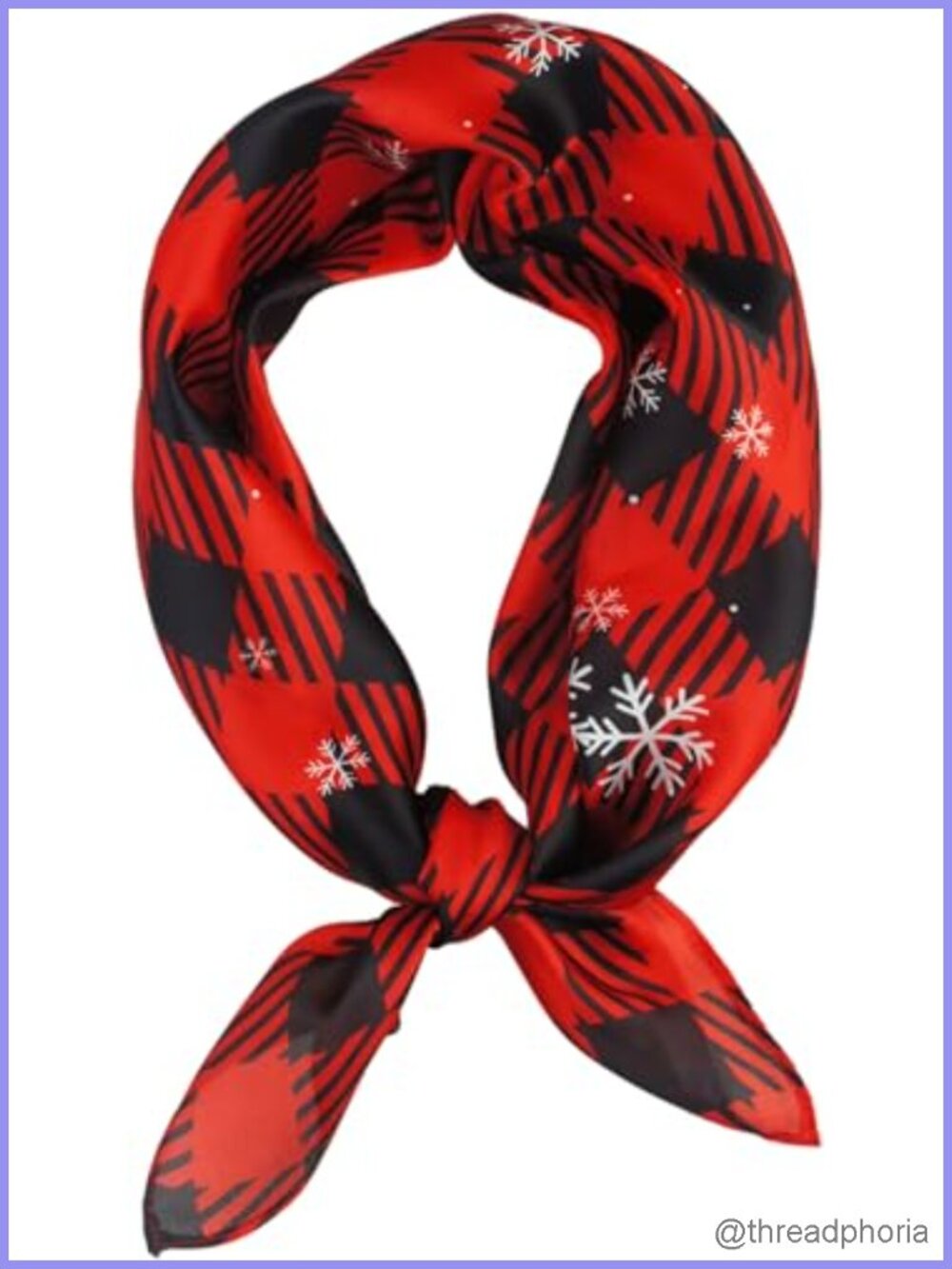 Silk Like Satin Square Scarf for Women, Holiday Christmas Scarf